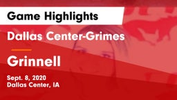 Dallas Center-Grimes  vs Grinnell  Game Highlights - Sept. 8, 2020