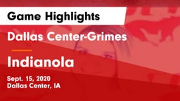 Dallas Center-Grimes  vs Indianola Game Highlights - Sept. 15, 2020