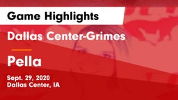 Dallas Center-Grimes  vs Pella  Game Highlights - Sept. 29, 2020