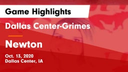 Dallas Center-Grimes  vs Newton   Game Highlights - Oct. 13, 2020