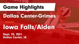 Dallas Center-Grimes  vs Iowa Falls/Alden  Game Highlights - Sept. 25, 2021