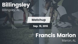 Matchup: Billingsley High vs. Francis Marion  2016