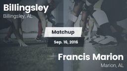 Matchup: Billingsley High vs. Francis Marion 2016
