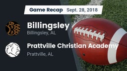 Recap: Billingsley  vs. Prattville Christian Academy  2018