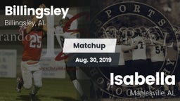 Matchup: Billingsley High vs. Isabella  2019