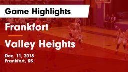 Frankfort  vs Valley Heights  Game Highlights - Dec. 11, 2018