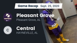 Recap: Pleasant Grove  vs. Central  2020