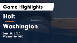 Holt  vs Washington  Game Highlights - Jan. 27, 2020
