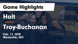 Holt  vs Troy-Buchanan  Game Highlights - Feb. 11, 2020