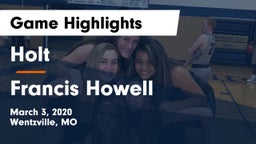 Holt  vs Francis Howell  Game Highlights - March 3, 2020
