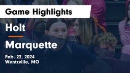 Holt  vs Marquette  Game Highlights - Feb. 22, 2024