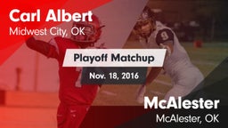 Matchup: Carl Albert High vs. McAlester  2016