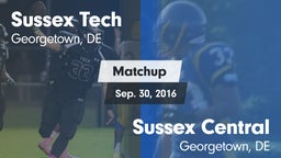 Matchup: Sussex Tech High vs. Sussex Central  2016