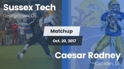 Matchup: Sussex Tech High vs. Caesar Rodney  2017