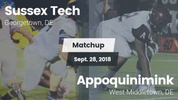 Matchup: Sussex Tech High vs. Appoquinimink  2018