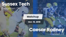 Matchup: Sussex Tech High vs. Caesar Rodney  2018