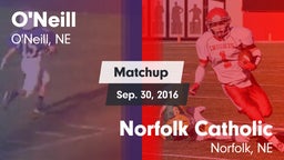 Matchup: ONeill High Sc vs. Norfolk Catholic  2016