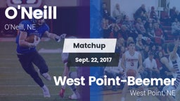 Matchup: ONeill High Sc vs. West Point-Beemer  2017