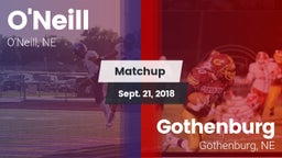 Matchup: ONeill High Sc vs. Gothenburg  2018