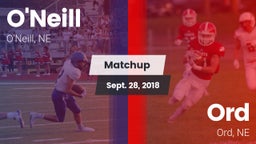 Matchup: ONeill High Sc vs. Ord  2018