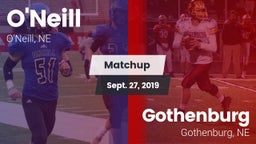 Matchup: ONeill High Sc vs. Gothenburg  2019