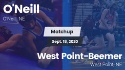 Matchup: ONeill High Sc vs. West Point-Beemer  2020