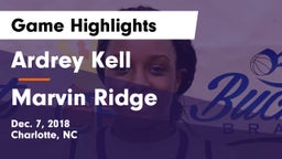 Ardrey Kell  vs Marvin Ridge Game Highlights - Dec. 7, 2018