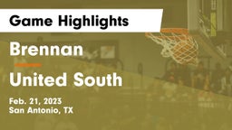 Brennan  vs United South  Game Highlights - Feb. 21, 2023