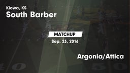 Matchup: South Barber High Sc vs. Argonia/Attica 2016
