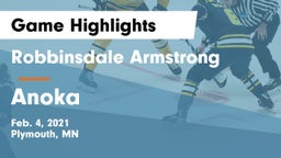 Robbinsdale Armstrong  vs Anoka  Game Highlights - Feb. 4, 2021