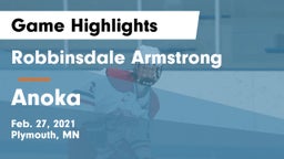 Robbinsdale Armstrong  vs Anoka  Game Highlights - Feb. 27, 2021