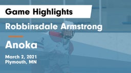 Robbinsdale Armstrong  vs Anoka  Game Highlights - March 2, 2021