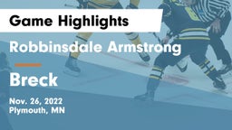 Robbinsdale Armstrong  vs Breck Game Highlights - Nov. 26, 2022