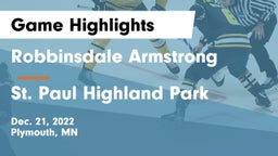 Robbinsdale Armstrong  vs St. Paul Highland Park  Game Highlights - Dec. 21, 2022