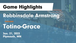Robbinsdale Armstrong  vs Totino-Grace  Game Highlights - Jan. 21, 2023