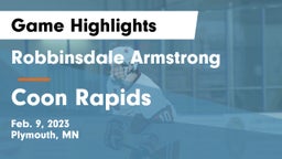Robbinsdale Armstrong  vs Coon Rapids  Game Highlights - Feb. 9, 2023