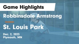 Robbinsdale Armstrong  vs St. Louis Park  Game Highlights - Dec. 2, 2023