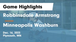 Robbinsdale Armstrong  vs Minneapolis Washburn  Game Highlights - Dec. 16, 2023