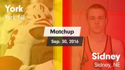 Matchup: York vs. Sidney  2016