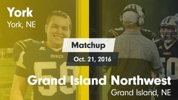 Matchup: York vs. Grand Island Northwest  2016