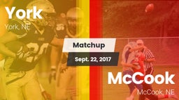 Matchup: York vs. McCook  2017