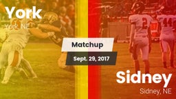 Matchup: York vs. Sidney  2017