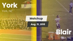 Matchup: York vs. Blair  2018