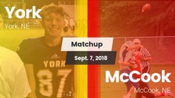 Matchup: York vs. McCook  2018