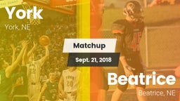 Matchup: York vs. Beatrice  2018