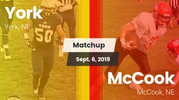 Matchup: York vs. McCook  2019