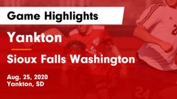 Yankton  vs Sioux Falls Washington  Game Highlights - Aug. 25, 2020