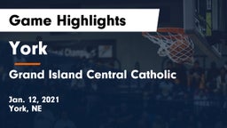 York  vs Grand Island Central Catholic Game Highlights - Jan. 12, 2021