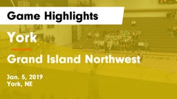 York  vs Grand Island Northwest  Game Highlights - Jan. 5, 2019