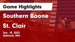 Southern Boone  vs St. Clair  Game Highlights - Jan. 10, 2022